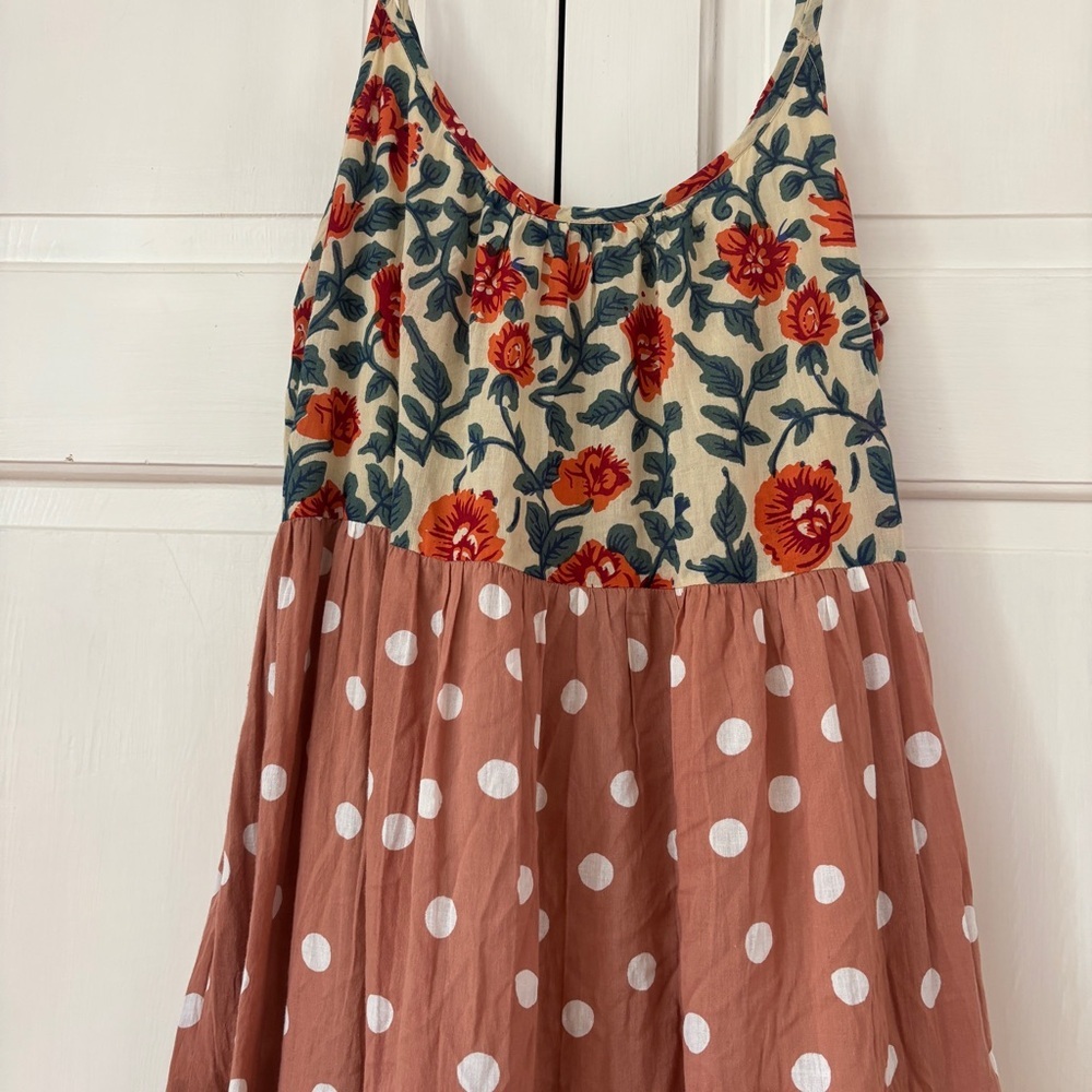 ROLLER RABBIT Rosetone Polka Dot Floral Tiered DAKOTA Maxi Dress NEW Size Small - Picture 14 of 16